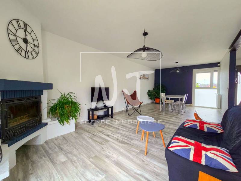 Salon / séjour avec cheminée insert